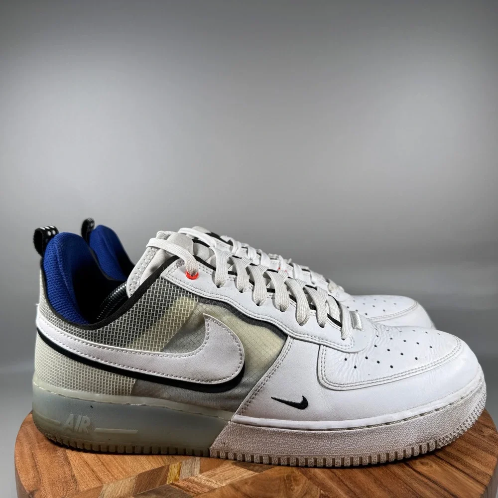 Nike Air Force 1‎ Low React DH7615 101 White Blue Men's Size 13 Shoes Sneakers